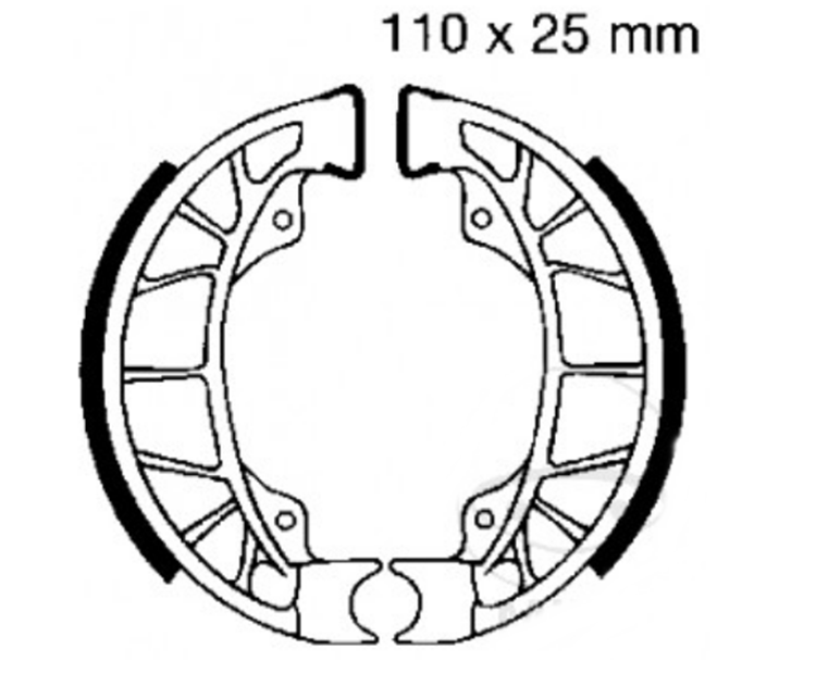 MORDAZAS FRENO EBC(899) PIAGGIO 110 X 25 MM PEQUE?AS